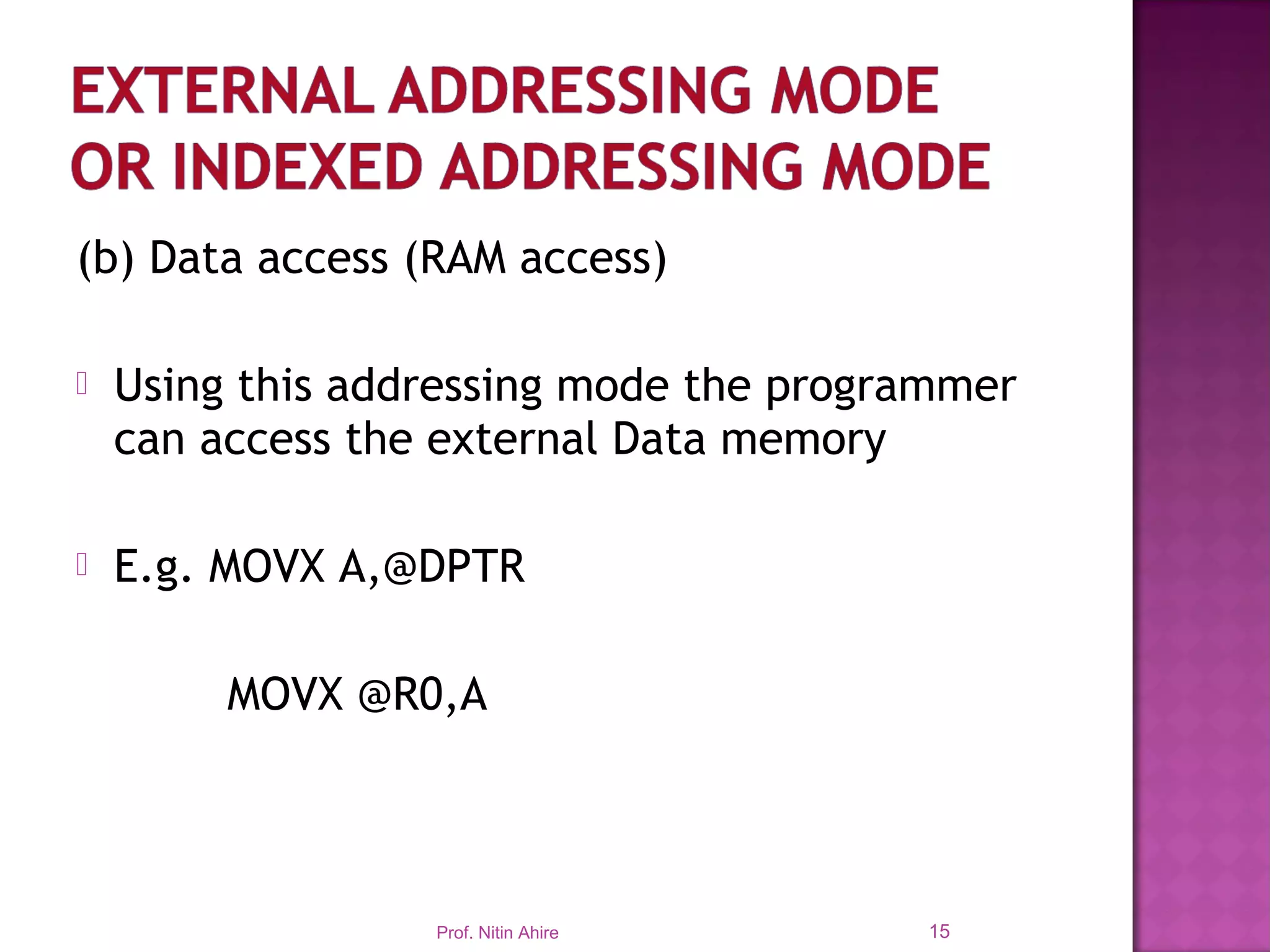 Addressing mode of 8051 | PPT