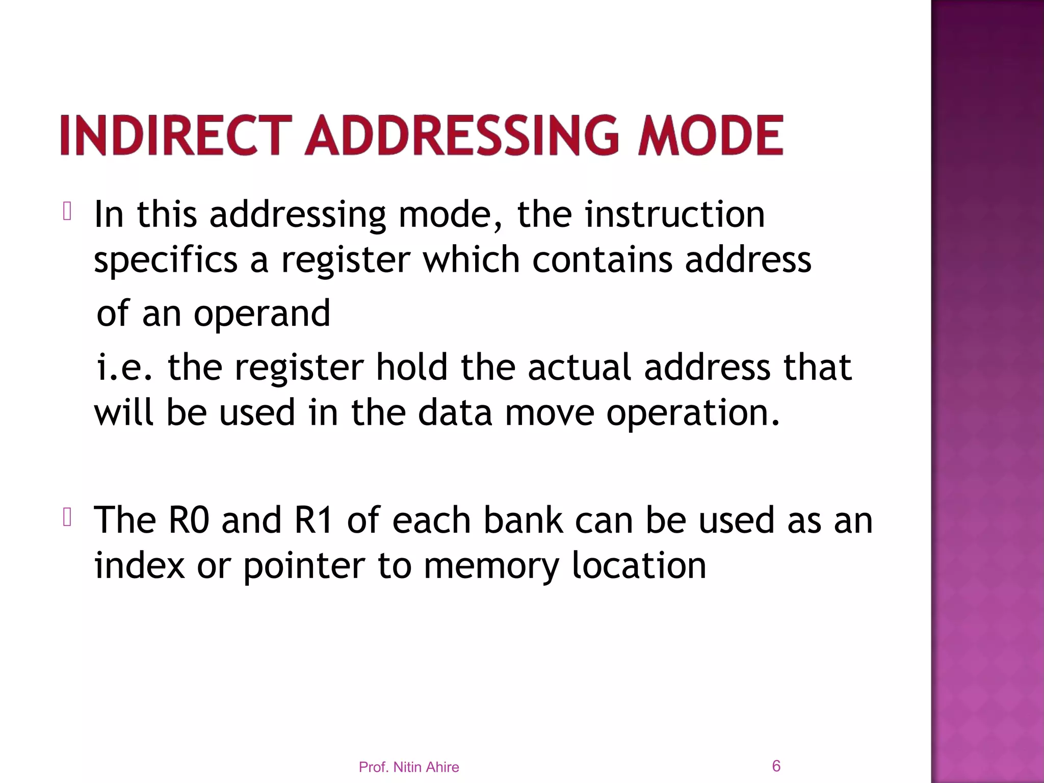 Addressing mode of 8051 | PPT