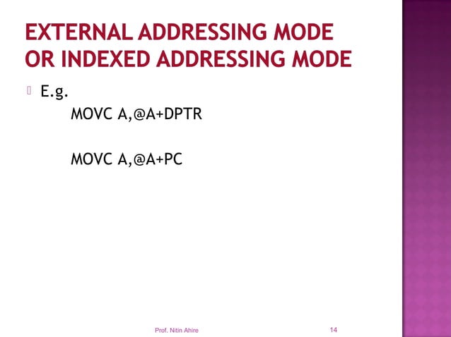 Addressing mode of 8051 | PPT