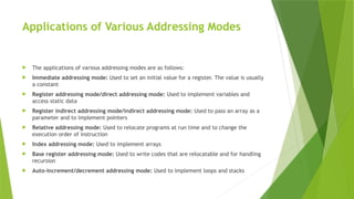 Addressing modes in computer architecture define how the CPU determines ...