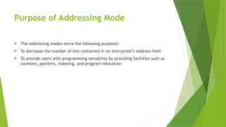 Addressing modes in computer architecture define how the CPU determines ...