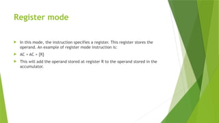 Perand Addressing modes in computer architecture define how the CPU determines ...
