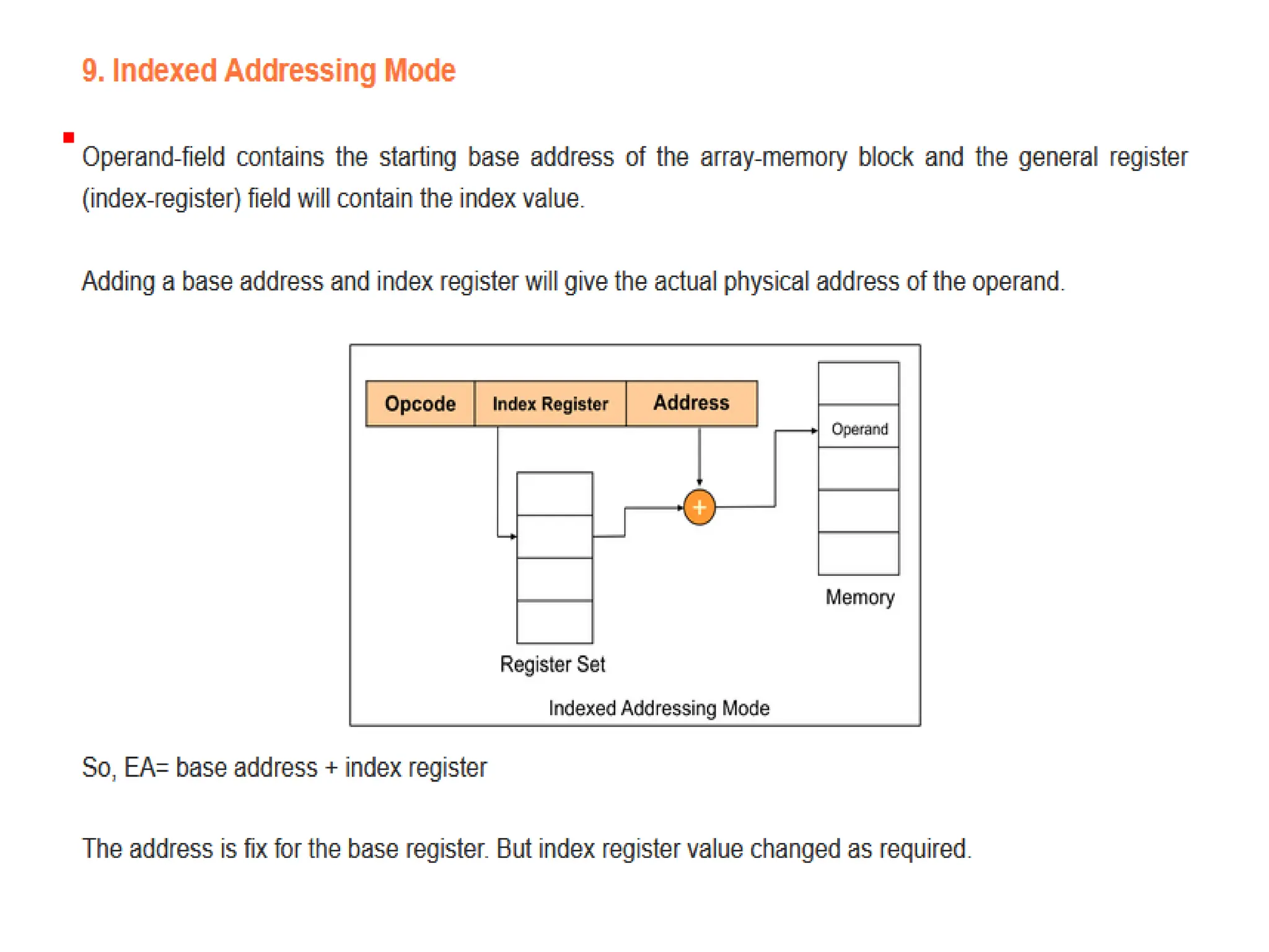 addressing modes  in computer architecture