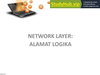 NETWORK LAYER:
ALAMAT LOGIKA
 
