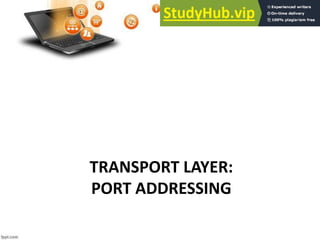 TRANSPORT LAYER:
PORT ADDRESSING
 