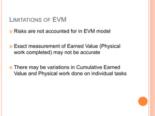 Earned Value Management (EVM) Limitations | PPTX
