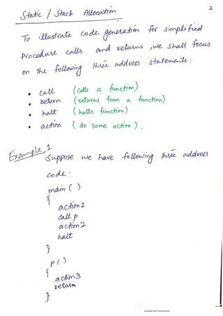 Address in the target code in Compiler Construction | PDF | Programming ...