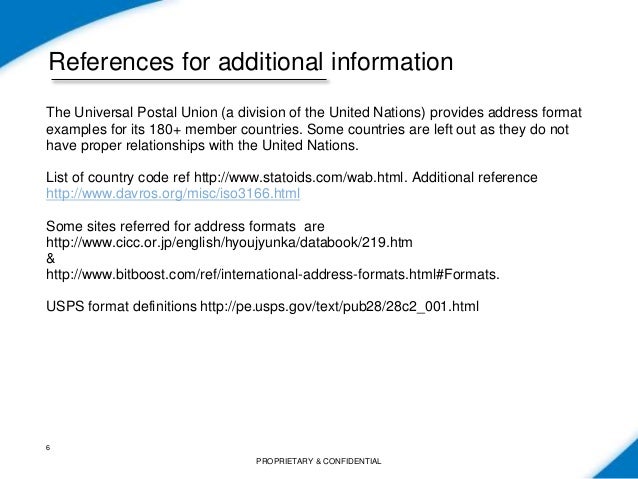 address module universal address format