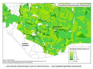 ... also directly relevant topics such as internet access ... now updated opendata at postcode
Albert Road
Southsea
Common
 