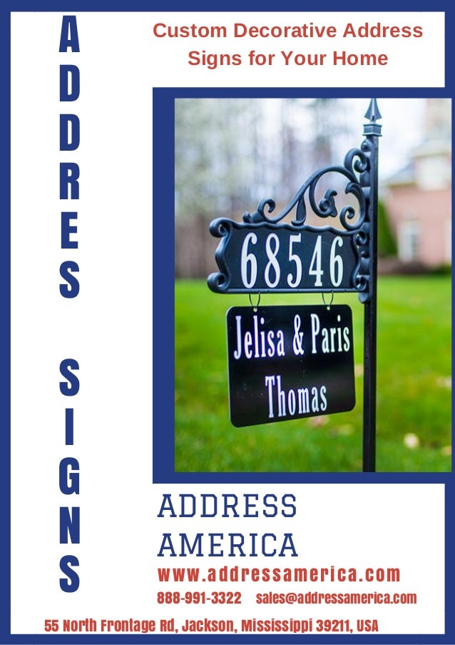 Reflective Address Signs USA Address America