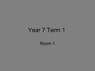 Year 7 Term 1

    Room 1
 