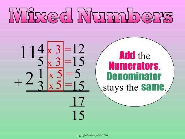 Add subtract mixed numbers