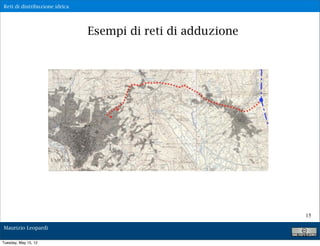 Reti di distribuzione idrica




                               Esempi di reti di adduzione




                                                             15

Maurizio Leopardi

Tuesday, May 15, 12
 