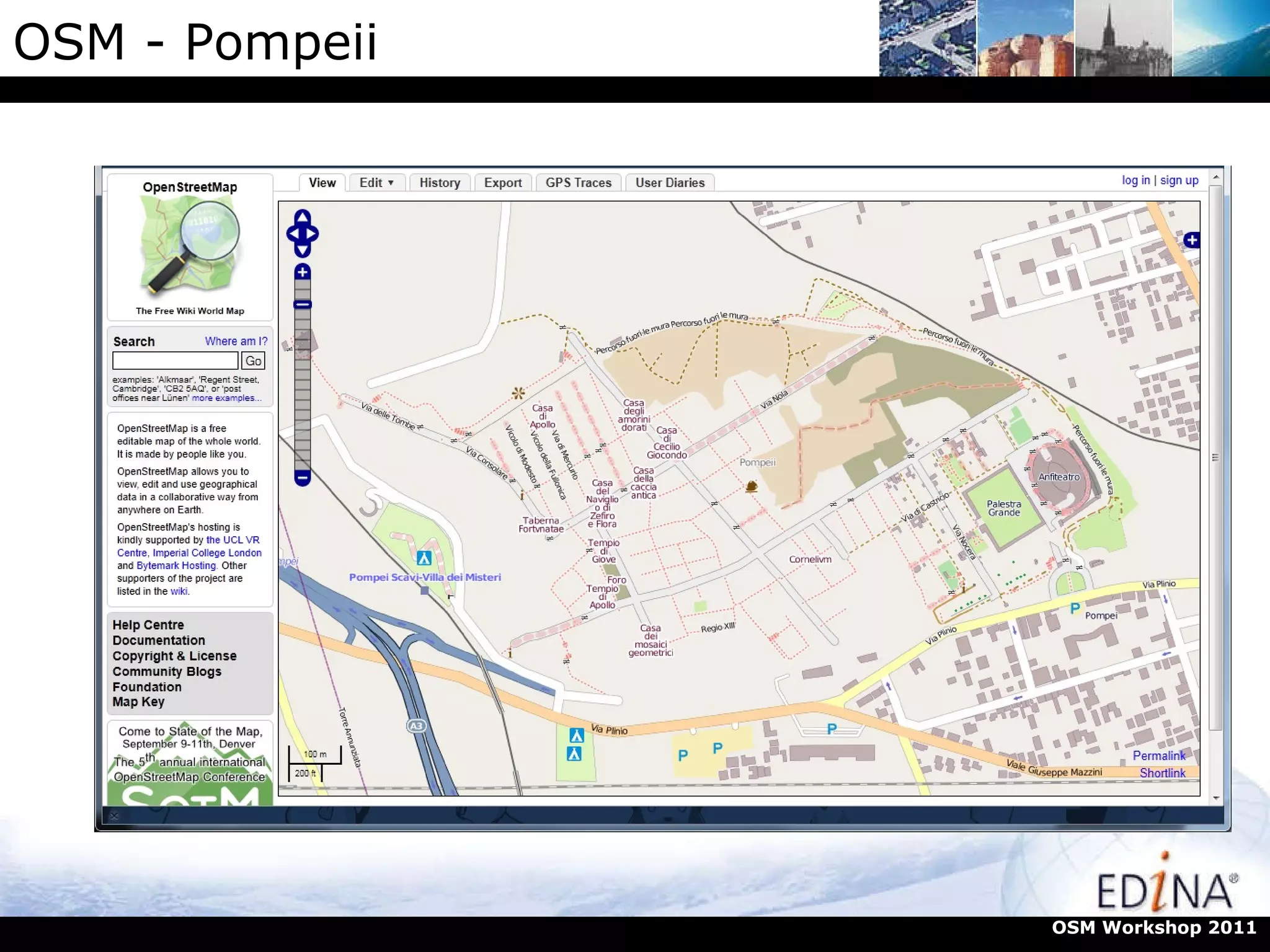 OSM - Pompeii OSM Workshop 2011 