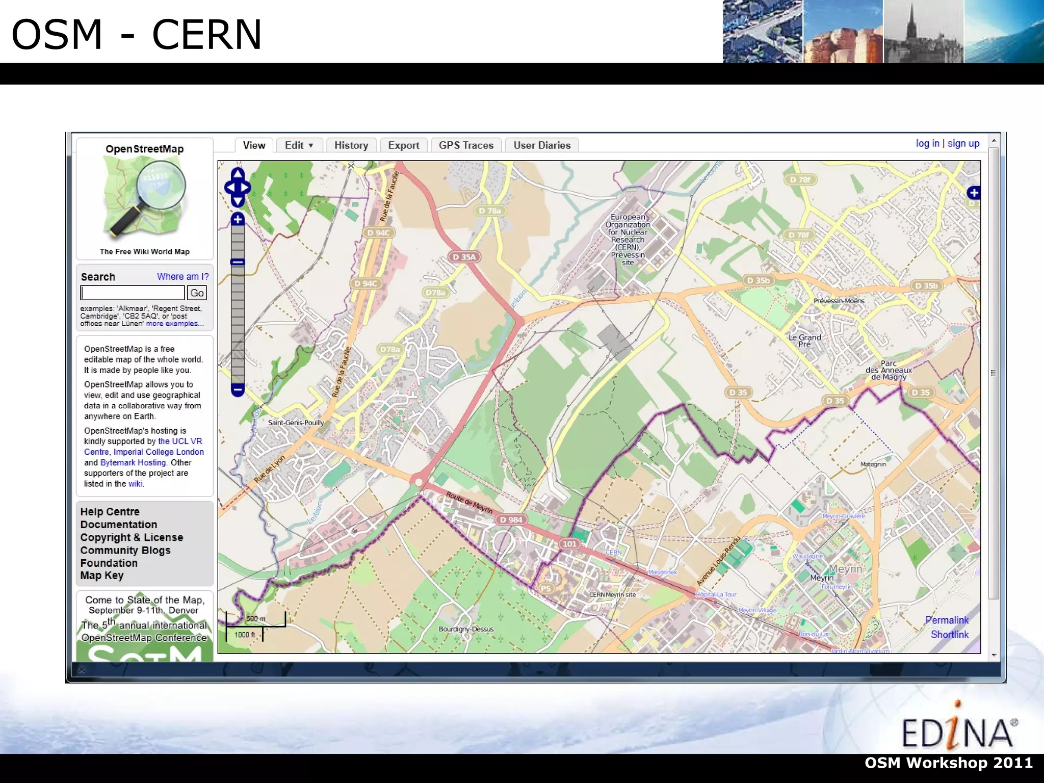 OSM - CERN OSM Workshop 2011 