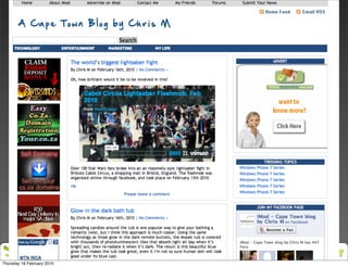 Thursday 18 February 2010
 