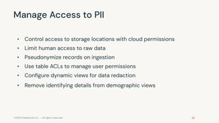 Data Privacy Patterns in databricks for data engineering professional ...