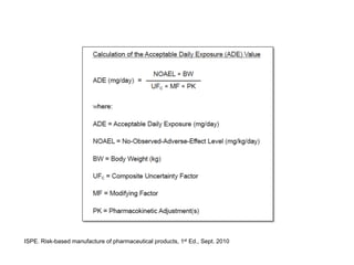 Presentation on Risk-Mapp, ADE, PDE, and multi-product facilities | PDF