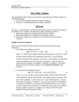 Linear Model of Coregionalization | PDF | Computer Software and ...