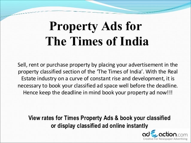 advertisement for sale of property