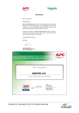 Adeatel (C) Copyright (2011) All Rights Reserved
15
 