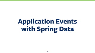 Application Events 
with Spring Data
6
 
