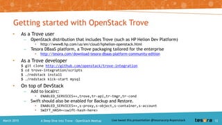 Using OpenStack Trove
 