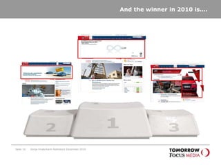 Andthewinner in 2010 is….Seite 16Sonja Knab/Karin Rothstock Dezember 2010