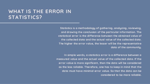 A definitive guide on types of error in statistics