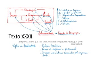 Texto XXXII
Sérgio Vaz. Antes que seja tarde. In: Caros Amigos, mai./2013, p. 8 (com
adaptações).
 