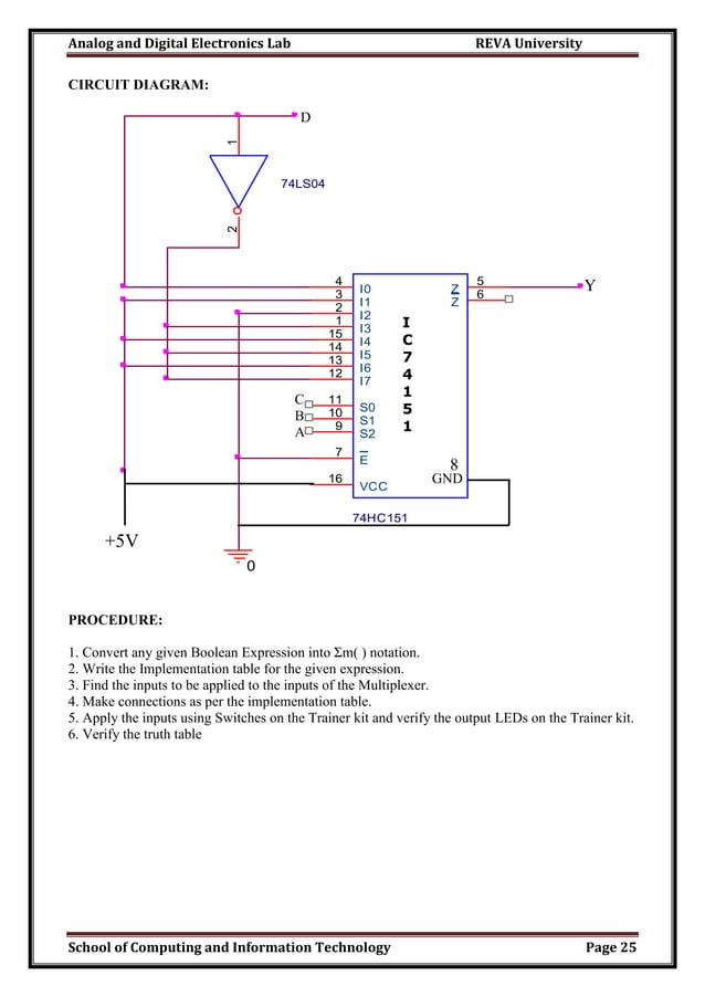 Analog and Digital Electronics Lab Manual | PDF