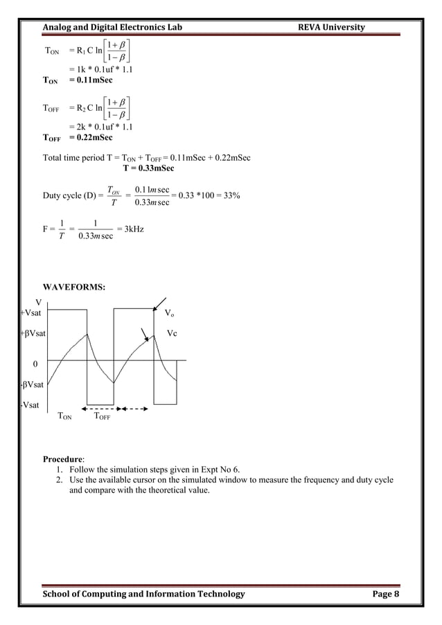 Analog and Digital Electronics Lab Manual | PDF