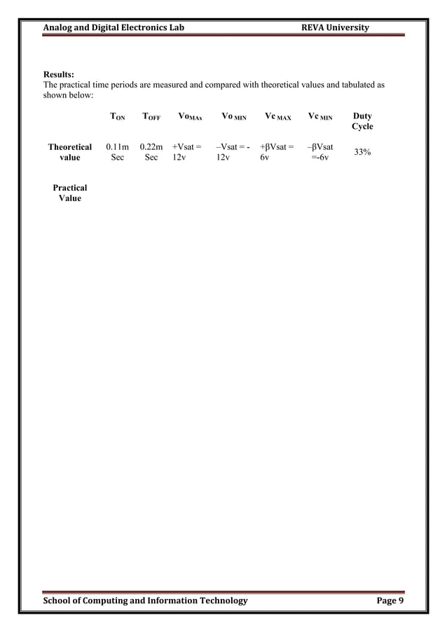 Analog and Digital Electronics Lab Manual PDF