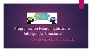 Programación Neurolingüística e
Inteligencia Emocional
POR PIÑEROS ADELA C.I. 14.789.181
 