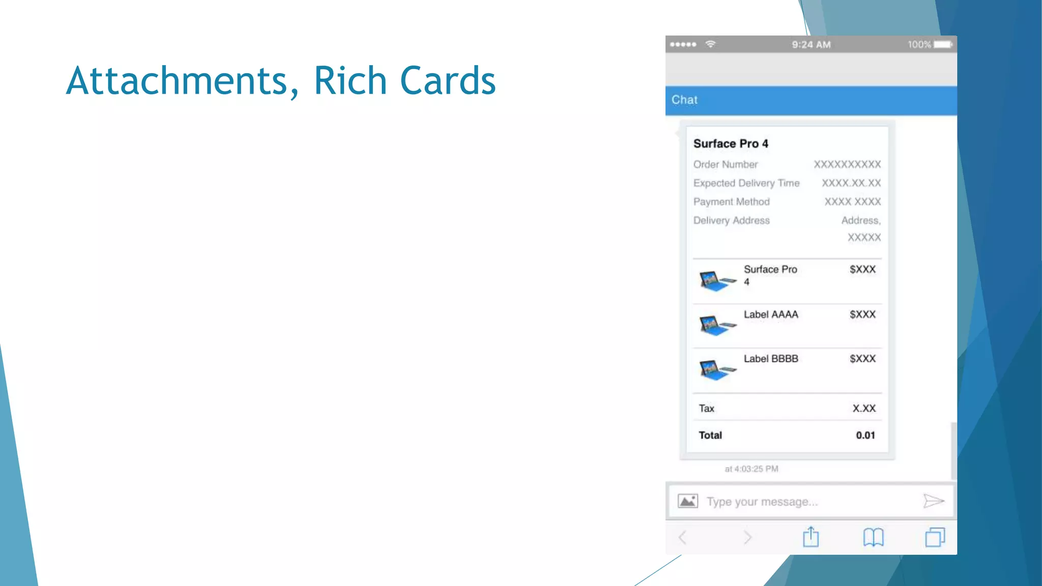 Attachments, Rich Cards 