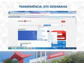 TRANSPARÊNCIA: SITE DESENBAHIA
 