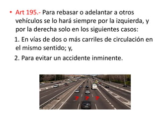 Adelantamientos y derecho de paso | PPTX