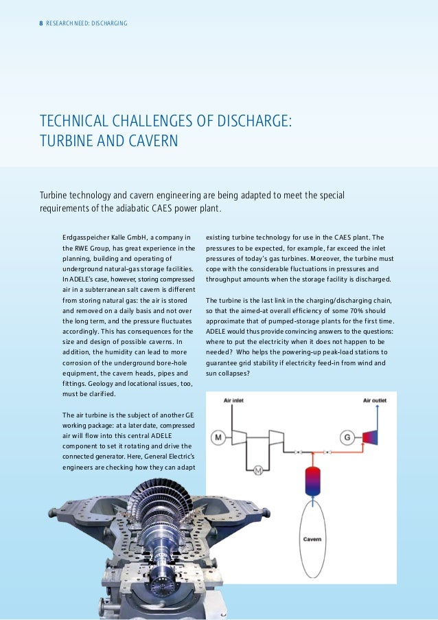 Adele adiabatic compressedair energy storage for electricity supply