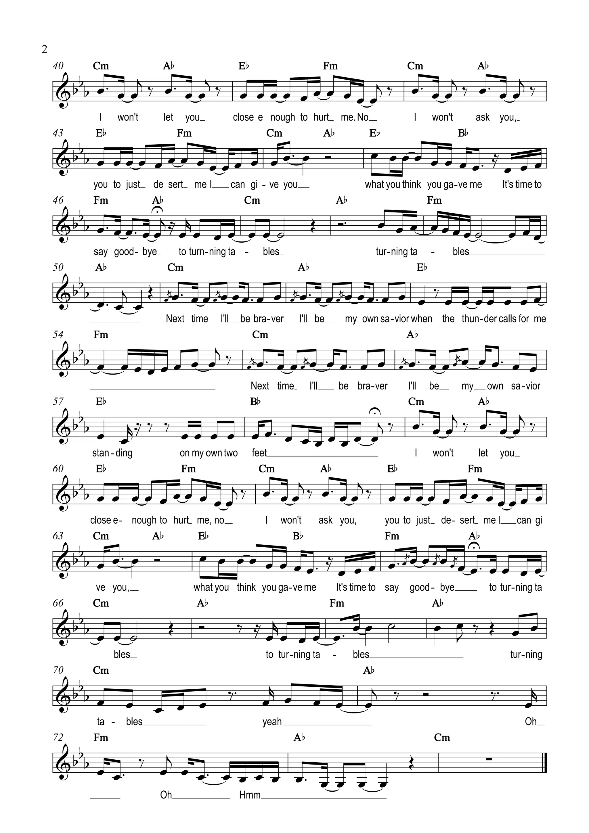 Turning Tables Adele PDF