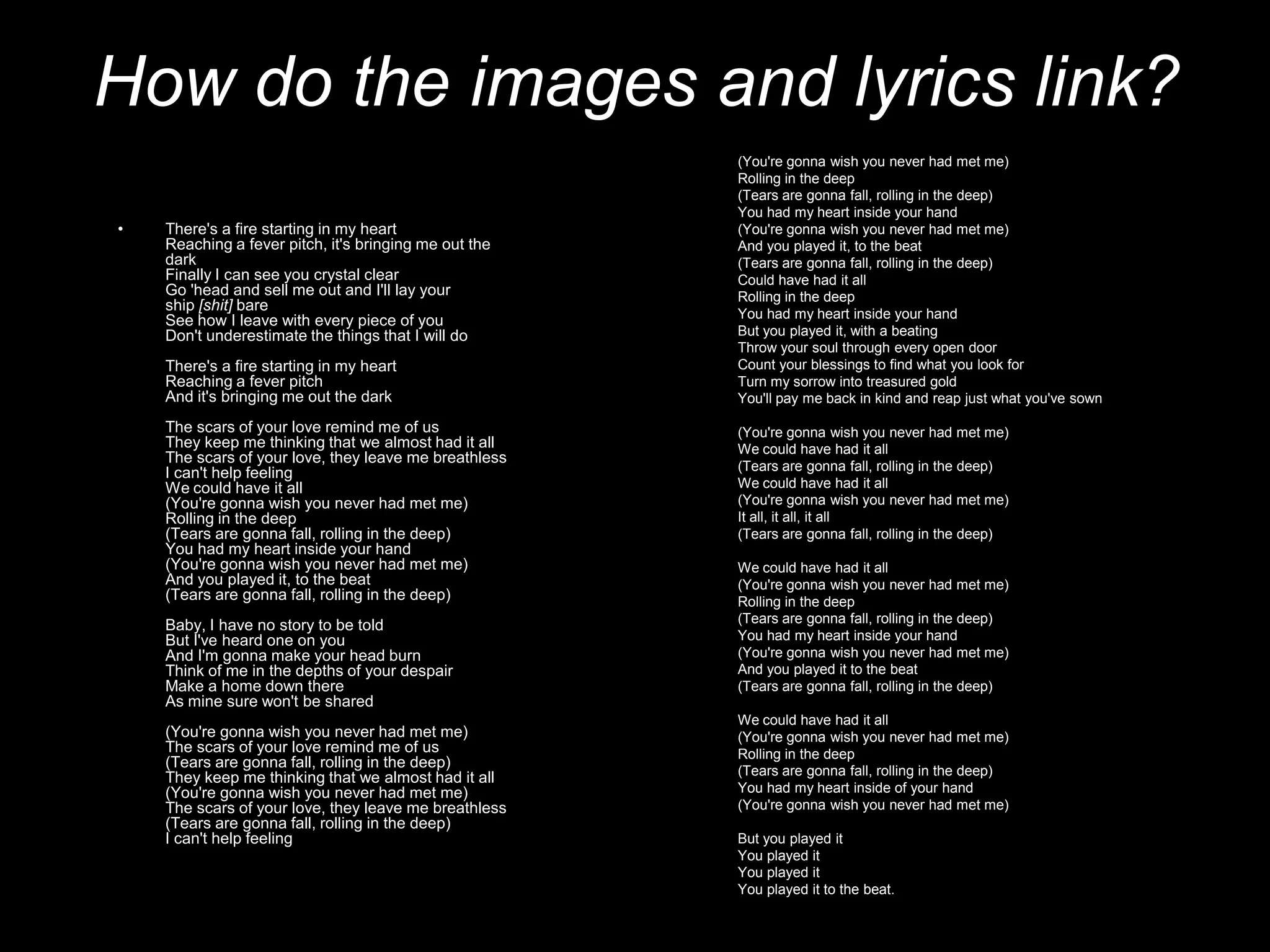 Adele rolling in the deep | PPTX