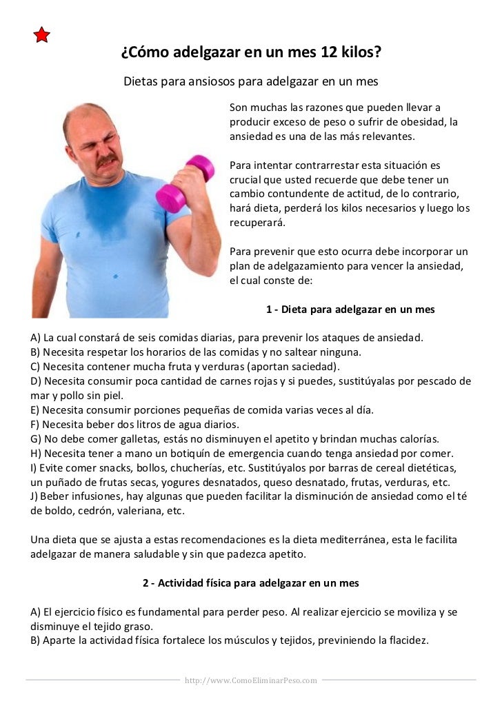 Adelgazar en un mes Adelgazar en un mes
