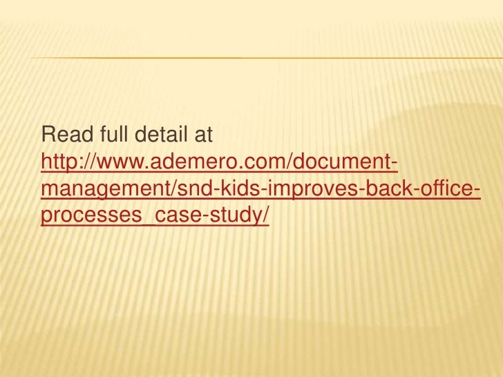 Ademero Customer Success Story Of S D Kids