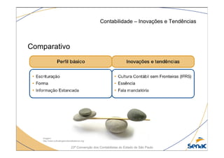 23ª Convenção dos Contabilistas do Estado de São Paulo
Contabilidade – Inovações e Tendências
Comparativo
Imagem:
http://www.cultivatingemotionalbalance.org/
 