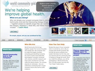 Ajude a curar o mundo,
   doando apenas a
     memória do
   seu computador!
 