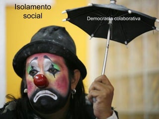 Isolamento
   social    Democracia colaborativa
 