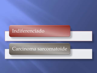 Indiferenciado


Carcinoma sarcomatoide
 