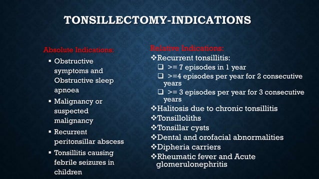 Adenoidectomy And Tonsillectomy Ppt