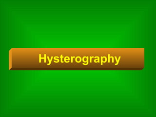 Hysterography  