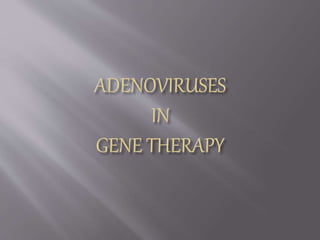 Adenovirus in gene therapy