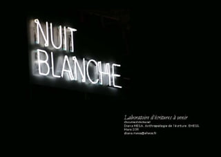 Œuvres présentées à la Nuit Blanche utilisant du texte (2002 - 2010)
